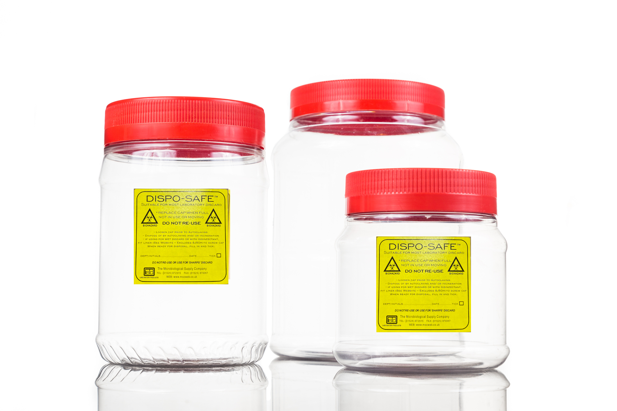  Dispo-Safe Lab Jars for the safe disposal of Pipette Tips Illustration 